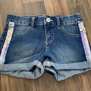 Justice Jean Shorts with Flip Sequins